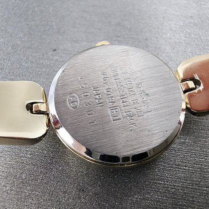 Alba Watch Women 20mm Champagne Dial Gold Tone Round Bangle V401019A New Batt9
