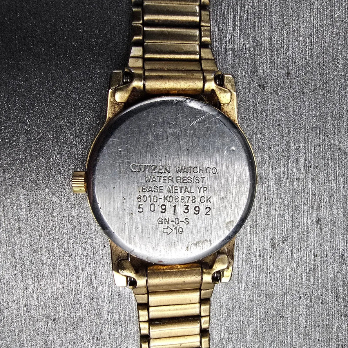 Citizen Watch Women 24mm Champagne Dial Gold Tone Date 6010-K06878 New Battery10
