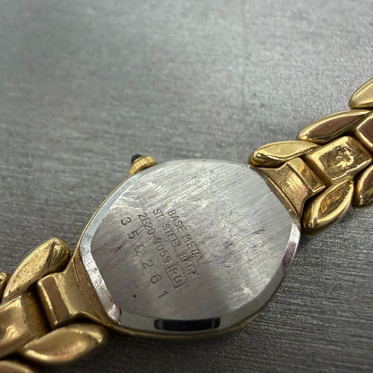 Seiko Watch Women 16mm Pink Dial Gold Tone Vintage 2E20-7059 New Battery9