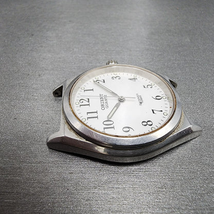 Orient Swimmer Watch Men 36mm White Dial Silver Tone Round QB1XC0 PARTS4