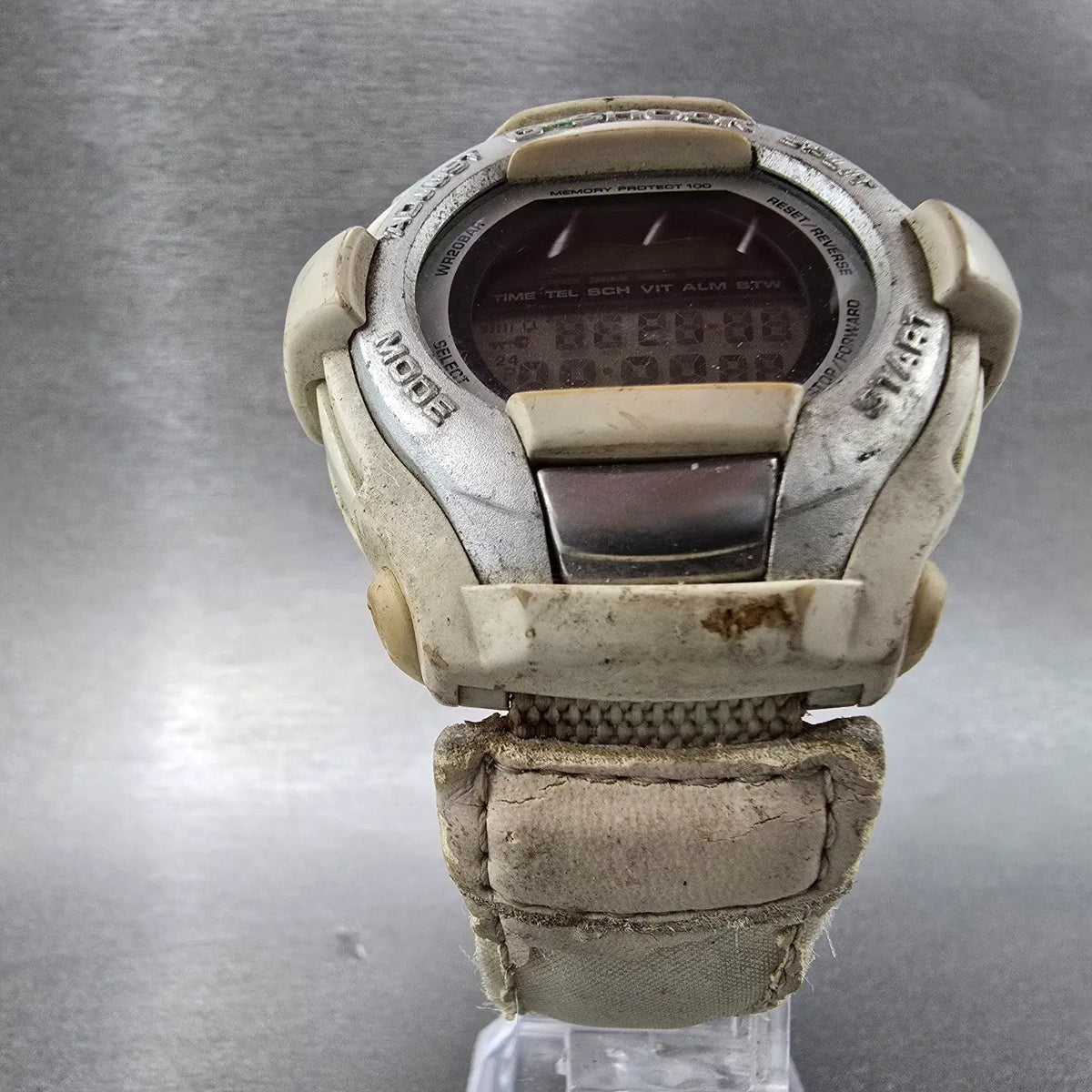 Casio G-Shock G-Cool GT-000 Watch Men 40mm White Silver Alarm Chrono READ Newbat5