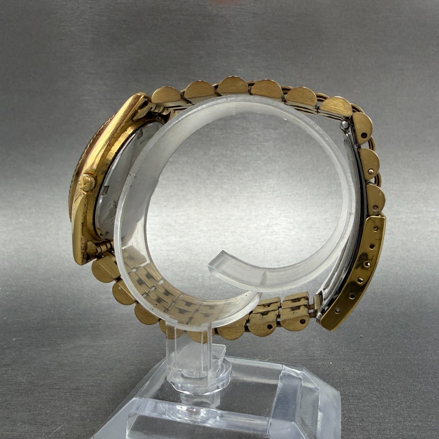 Seiko President Watch Men 36mm Black Dial Gold Tone 7n43-8111 READ!!!!!!! NewBat6