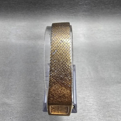 Seiko Lassale Watch Women 15mm Gold Dial Gold Tone Rectangle 5420-5109 New Batt4