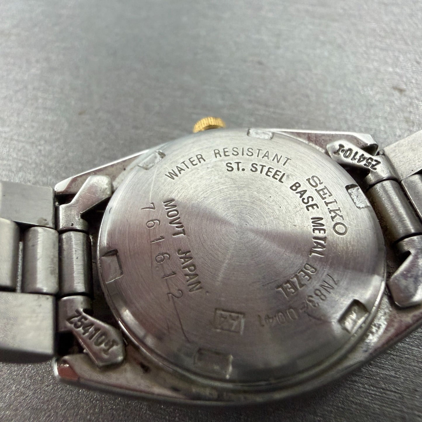 Seiko Watch Women 24mm Gold Dial Two Tone Daydate Round 7n83-0041 New Battery L69
