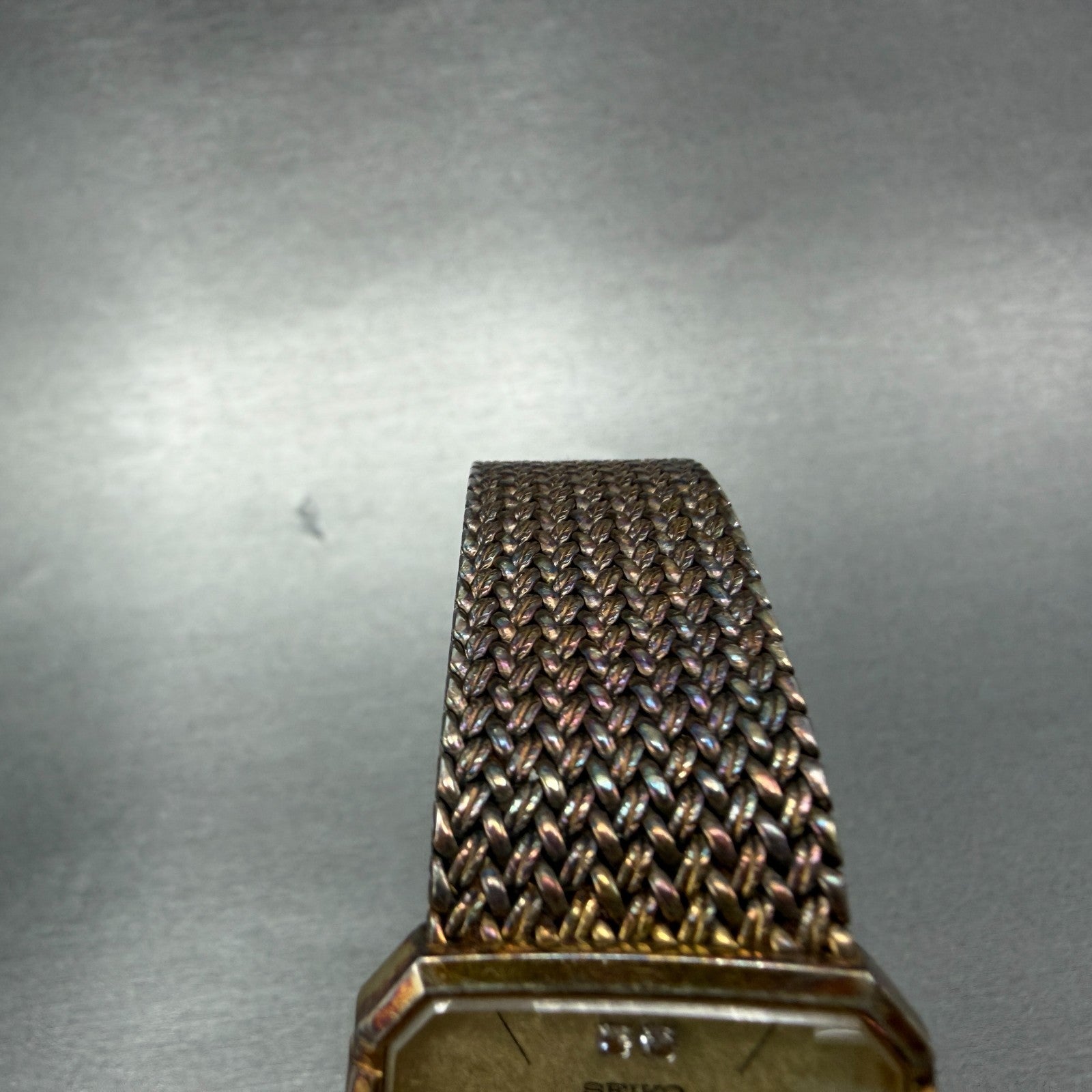 Seiko Dolce Tank Watch Men 27mm Champagne Dial Gold Tone 95215210 New Battery4