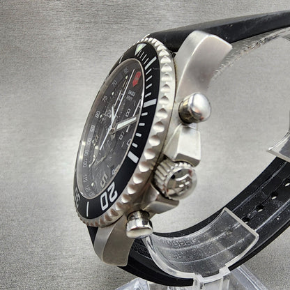 Swiss Army Maverick Watch Men 45mm Black Dial Silver Tone Date 24143 New Batt2