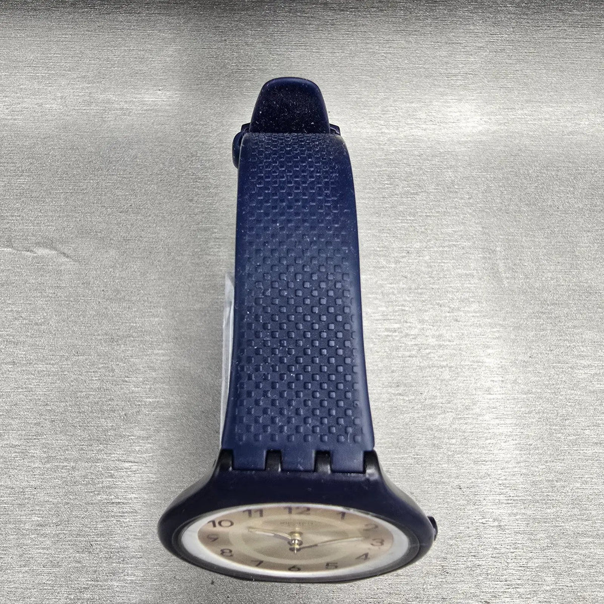Swatch Skinnight Watch Men 40mm Champagne Dial Blue Case SVUN101 New Battery4