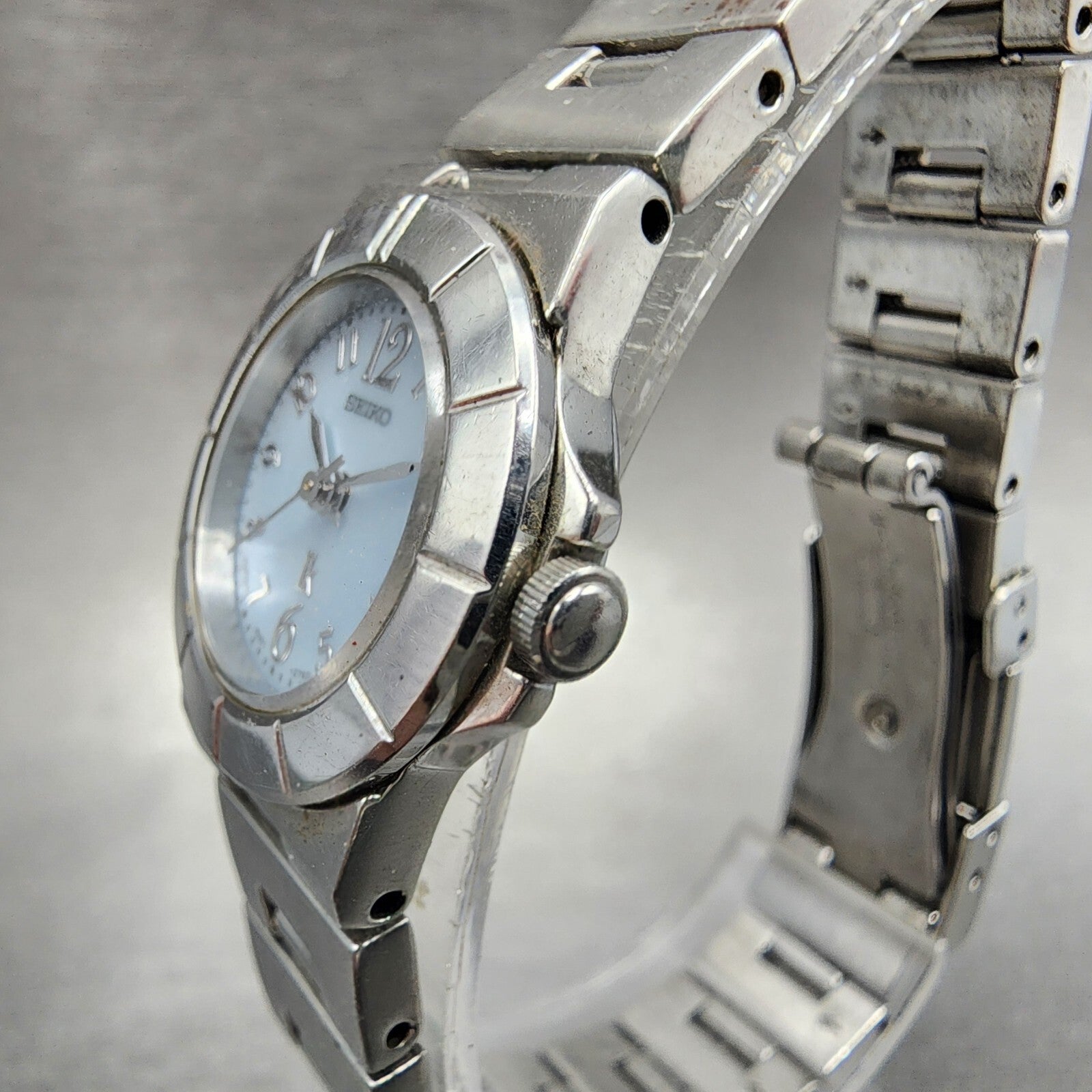Seiko Lukia Watch Women 22mm Blue Dial Stainless Steel Date Round New Battery2