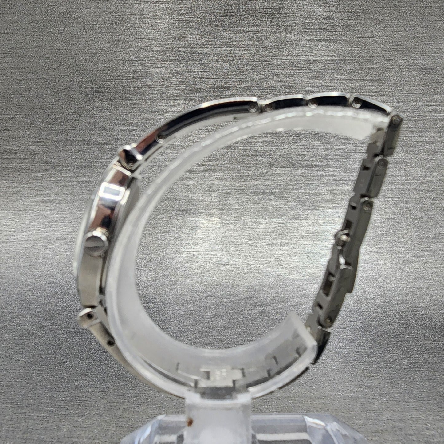 Seiko Watch Women 17mm Black Dial Silver Tone Diamond Accents 1N000KG0 New Batt6