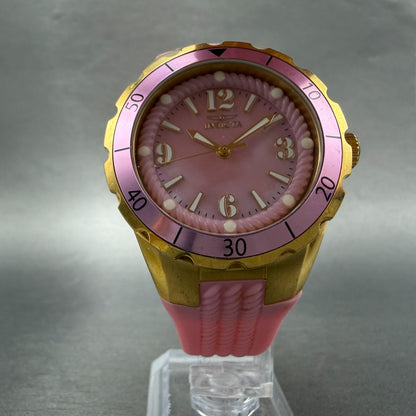 Invicta Angel Dive Watch Women 38mm MOP Dial Gold Tone Round 23744 New Battery5