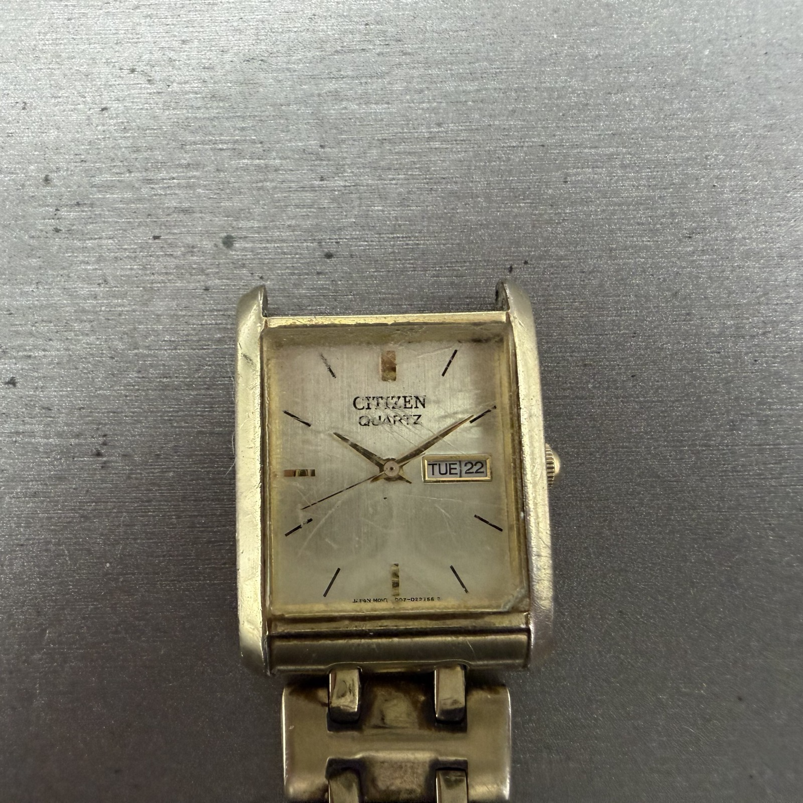 Citizen Watch Men 25mm Champagne Dial Gold Tone Daydate PARTS!! 1002-S992990