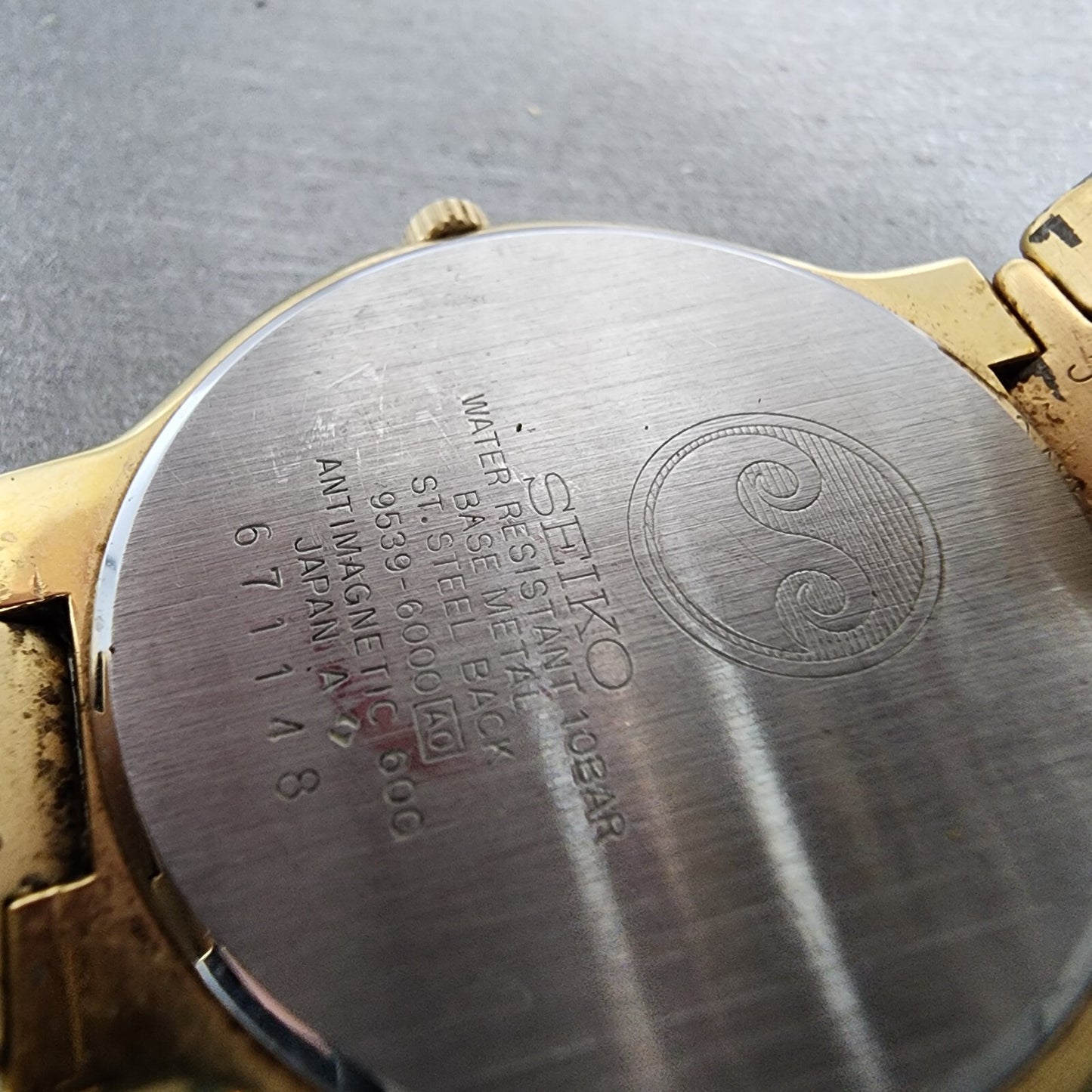 Seiko Presage Watch Men 33mm Champagne Dial Gold Tone Date Round New Battery