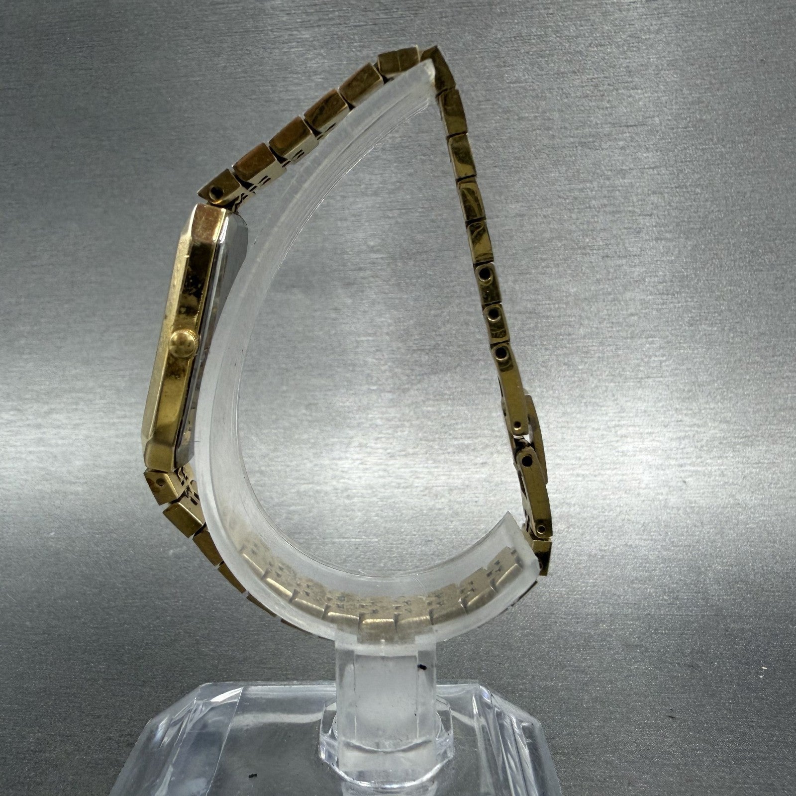 Citizen CQ Tank Watch Women 13mm Champagne Dial Gold Tone Rectangle New Battery6