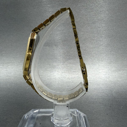 Citizen CQ Tank Watch Women 13mm Champagne Dial Gold Tone Rectangle New Battery6