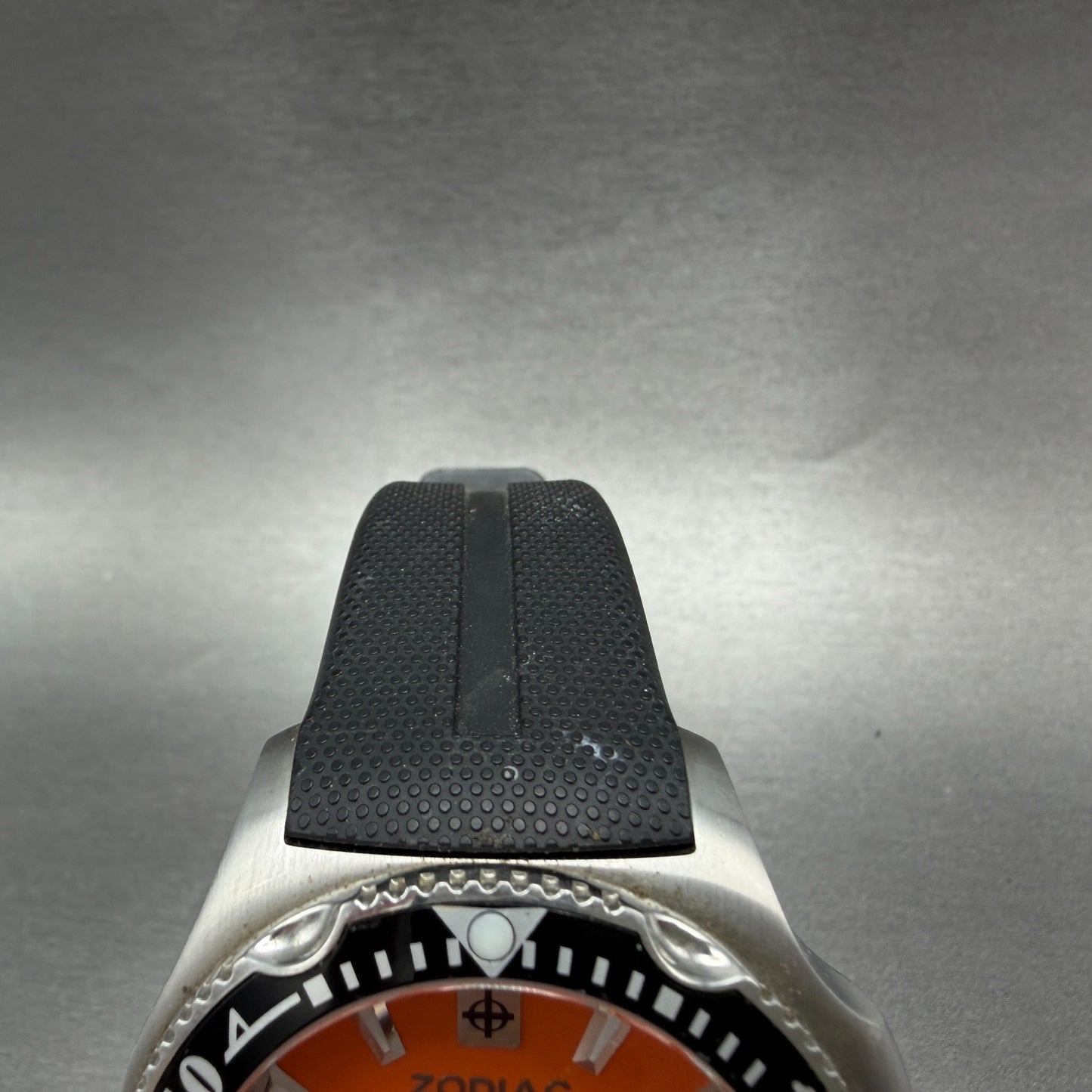 Zodiac Deep Reef Dive Watch Men 48mm Orange Dial Steel Daydate ZO7902 New Batt4