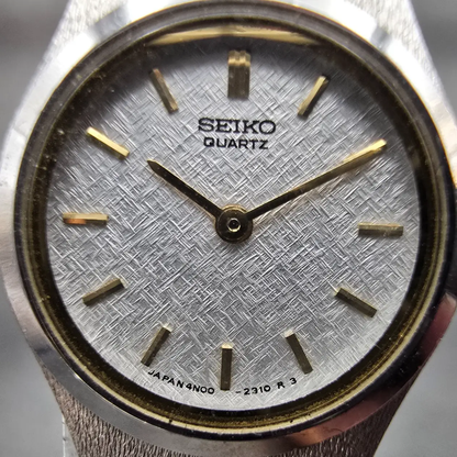 Seiko Watch Women 19mm Silver Dial Silver Tone Round 4N00-0700 New Battery VTG1