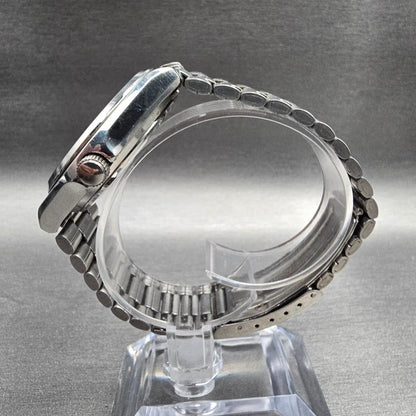 Seiko SilverWave Watch Men 36mm Silver Dial Silver Tone Daydate 8229-8000 NewBat6