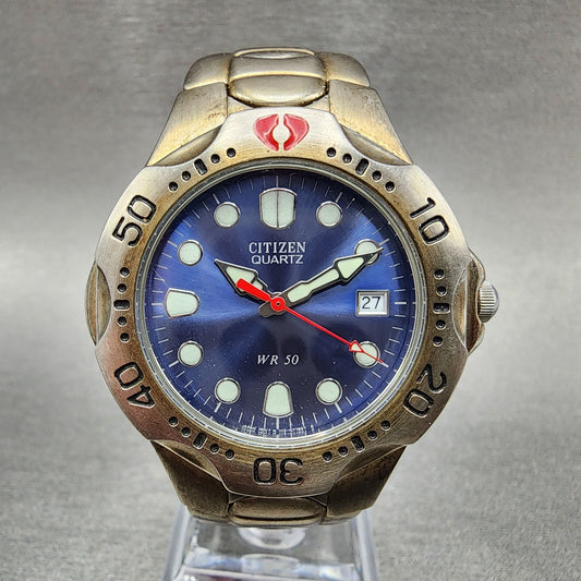 Citizen Dive Watch Men 38mm Blue Dial Silver Tone Round 1112S68083 New Battery0