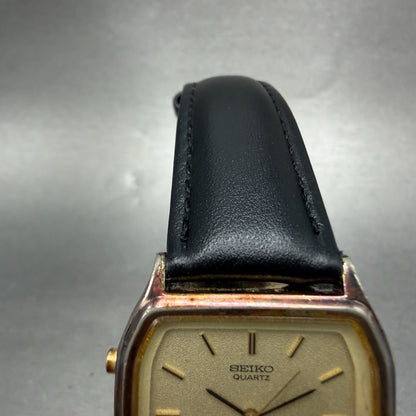 Seiko Analog Digital Watch Men 30mm Champagne Dial Gold Tone H449-5130 New Batt4