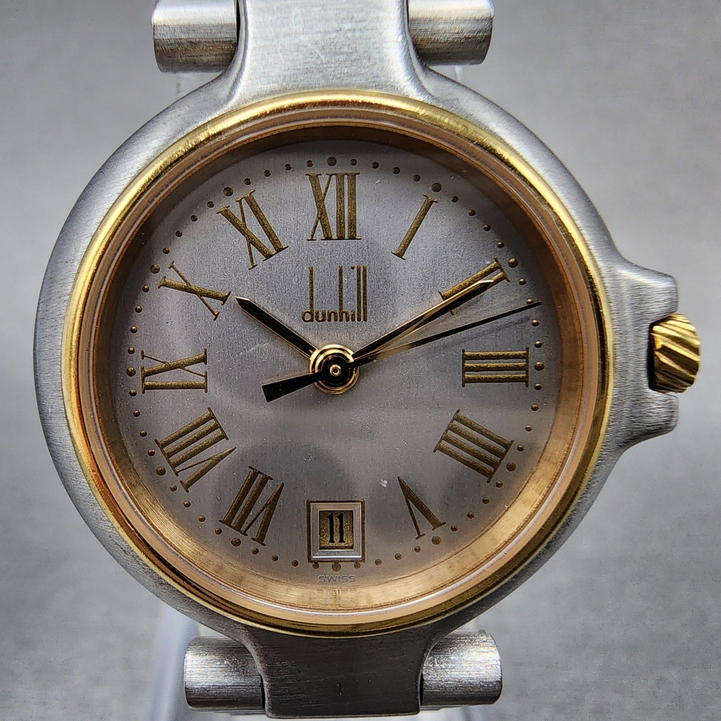 Dunhill Millennium Watch Women 26mm Silver Dial Two Tone Date 139174 READ NewBat1
