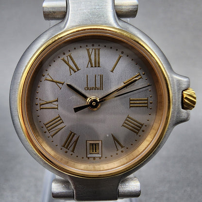 Dunhill Millennium Watch Women 26mm Silver Dial Two Tone Date 139174 READ NewBat1