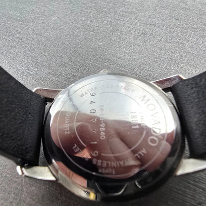 Movado Museum Watch Women 26mm Black Dial Silver Tone Round 84-E4-9840 New Batt9