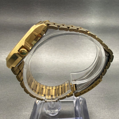 Seiko Spirit Watch Men 32mm Champagne Dial Gold Tone Daydate 7N48-5000 New Batt6