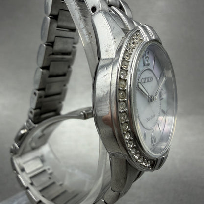 Citizen EcoDrive Watch Women 28mm MOP Dial Silver Tone Round Date Runs3