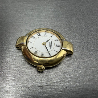 Raymond Weil Watch Women 23mm White Dial Gold Plated Round 5839 New Battery5