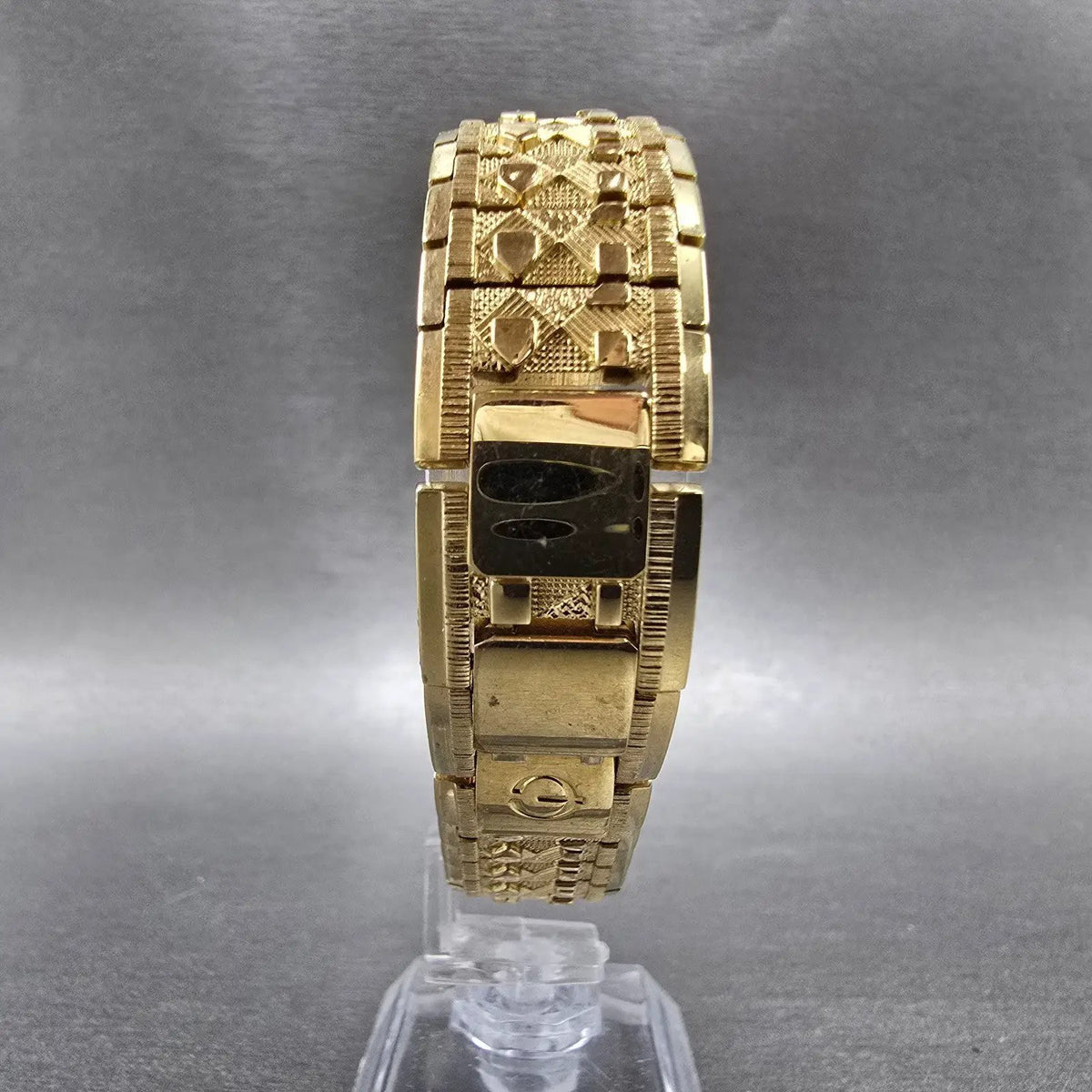 Elgin Tank Watch Women 19mm Gold Dial Gold Tone Rectangle EG286NB New Battery7