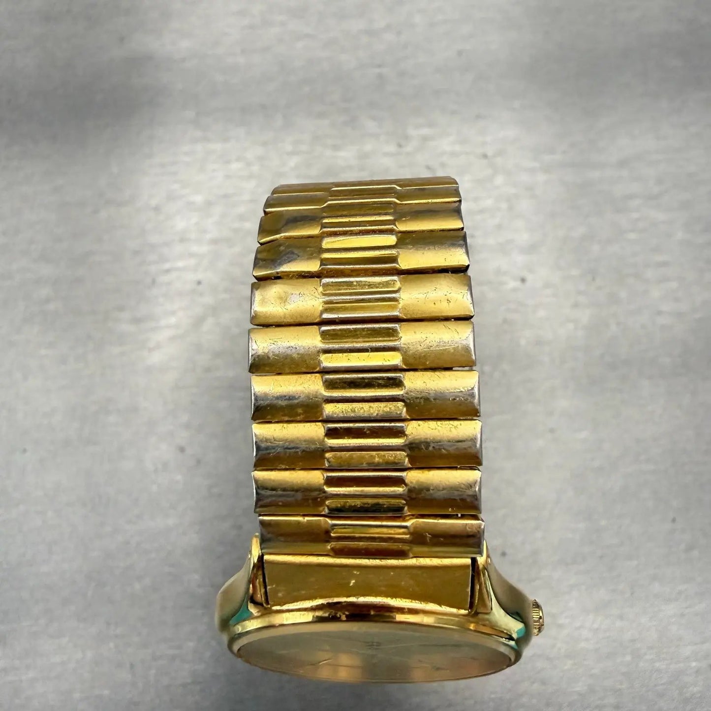 Seiko Watch Men 34mm Champagne Dial Gold Tone Daydate Round 5Y23-8039 New Batt4