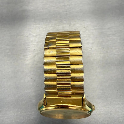 Seiko Watch Men 34mm Champagne Dial Gold Tone Daydate Round 5Y23-8039 New Batt4