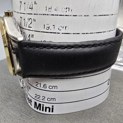 Seiko Solar Watch Men 37mm White Dial Two Tone Daydate Round V158-0AB0 Runs JP10