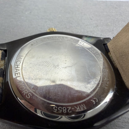 Michael Kors Channing Watch Women 40mm Black Dial Black Tone Round MK2855 Newbat9