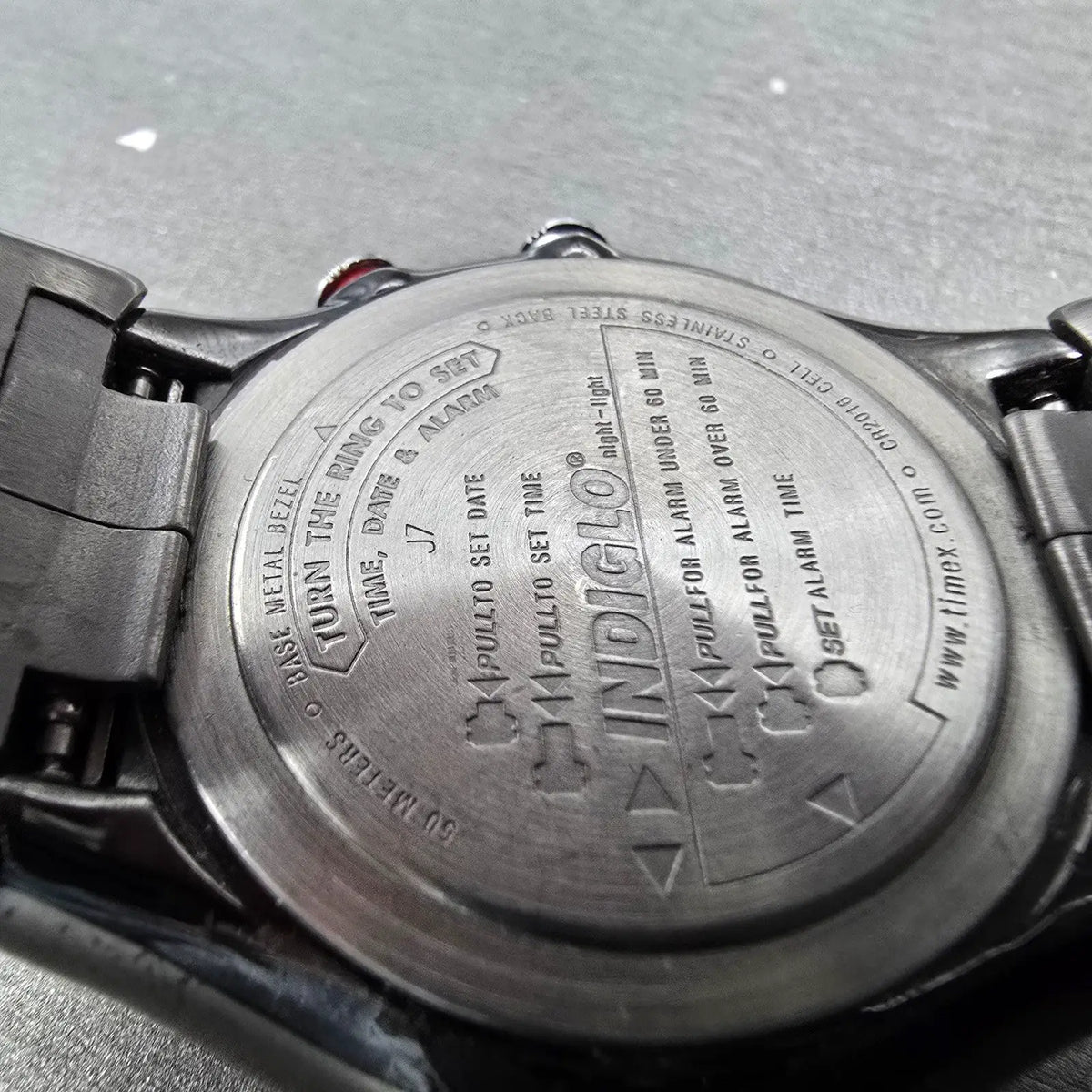Timex I Control Watch Men 41mm Gray Dial Gray Tone Date Alarm Roudn PARTS10