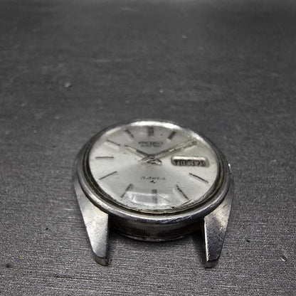 Seiko Automatic Watch Men 37mm Silver Dial Steel Daydate 7006-8007 Round READ!!!3