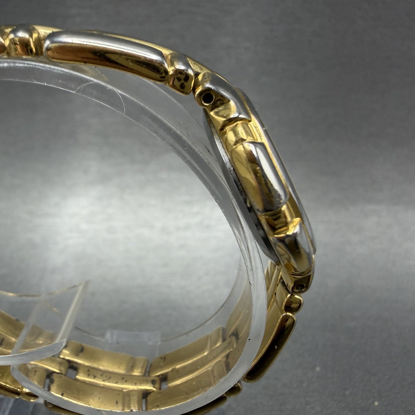 Bulova Watch Women 26mm Gold Dial Gold Tone Round 97P44 New Battery VTG ABCD4