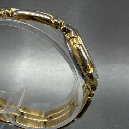 Bulova Watch Women 26mm Gold Dial Gold Tone Round 97P44 New Battery VTG ABCD4