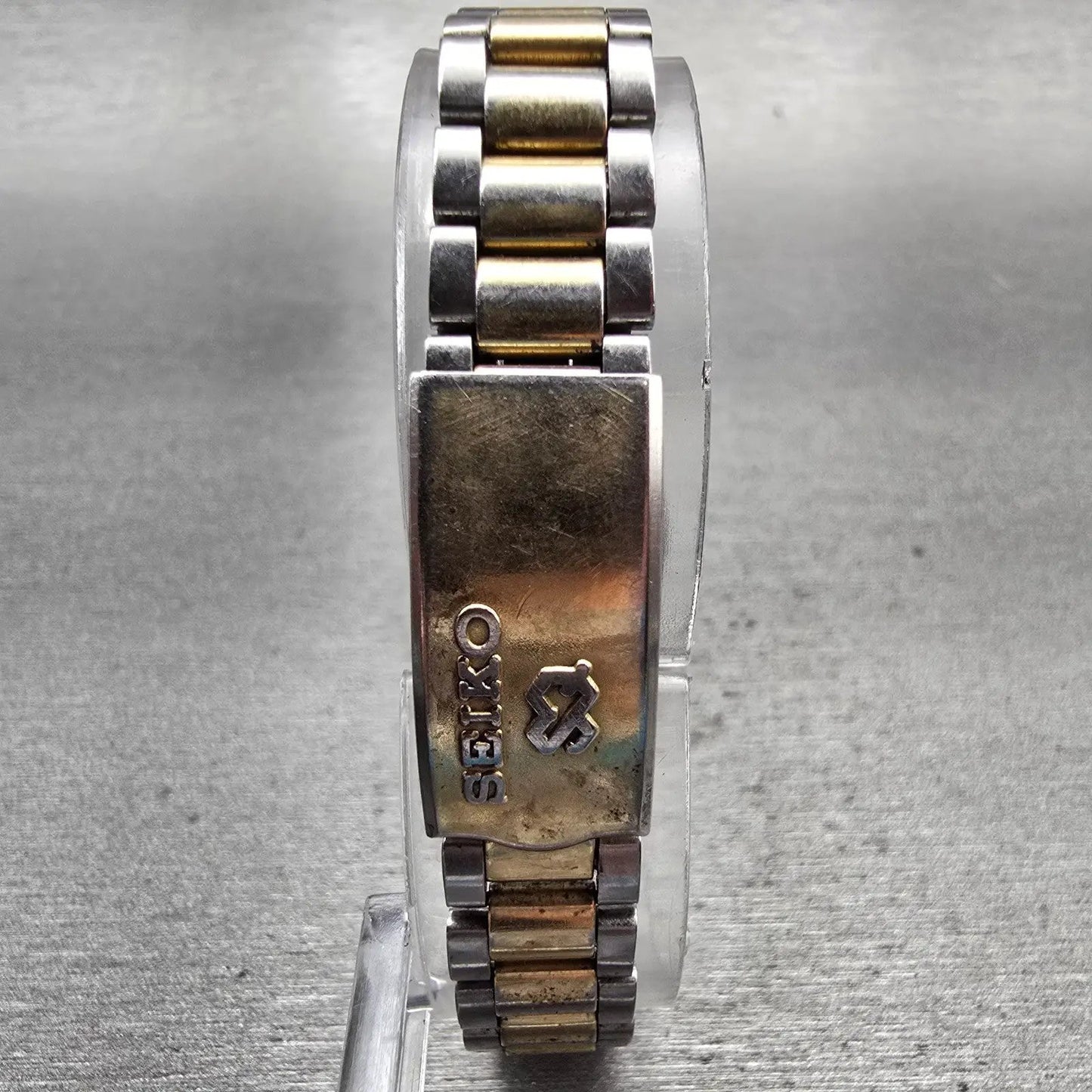 Seiko SQ Watch Women 24mm Silver Dial Two Tone Daydate Round 2626-0159 New Batt7
