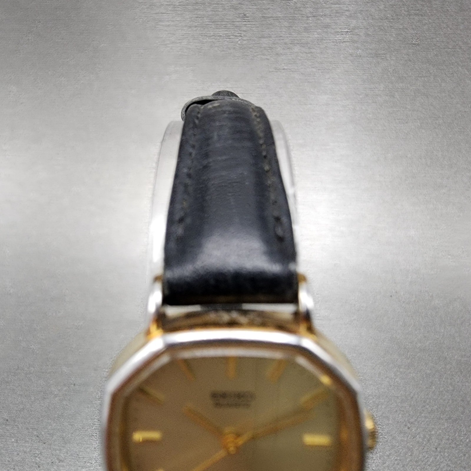 Seiko Watch Women 22mm Champagne Dial Gold Tone Octagon 54215190 New Battery4
