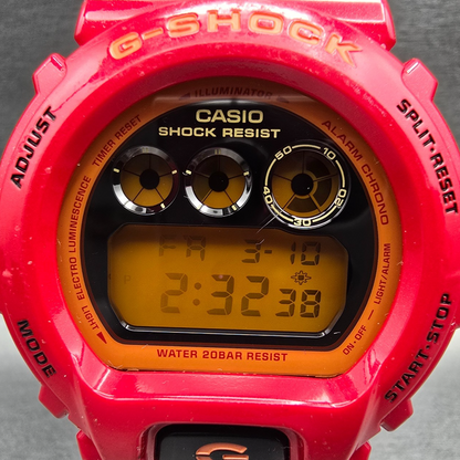 Casio G-Shock DW-6900CB Watch Men 50mm Orange Red Chrono Alarm New Battery JP1