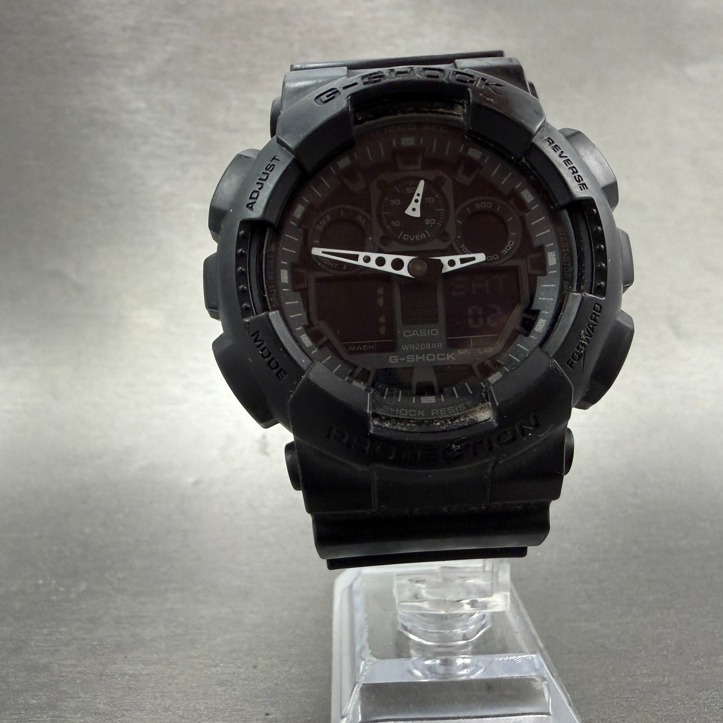 Casio G-Shock GA-100 Watch Men 51mm Black Alarm Chrono Daydate New Battery5