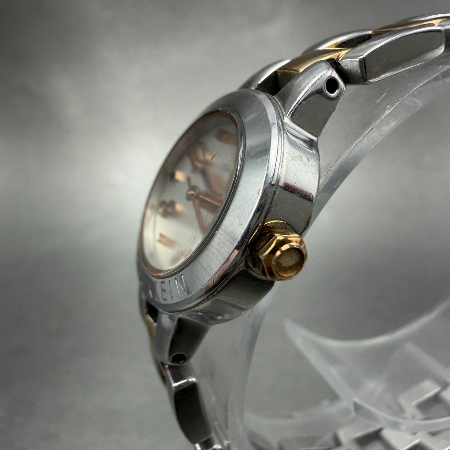Seiko Michel Klein Watch Women 20mm White Dial Two Tone Round 1N01-K970 New Batt2