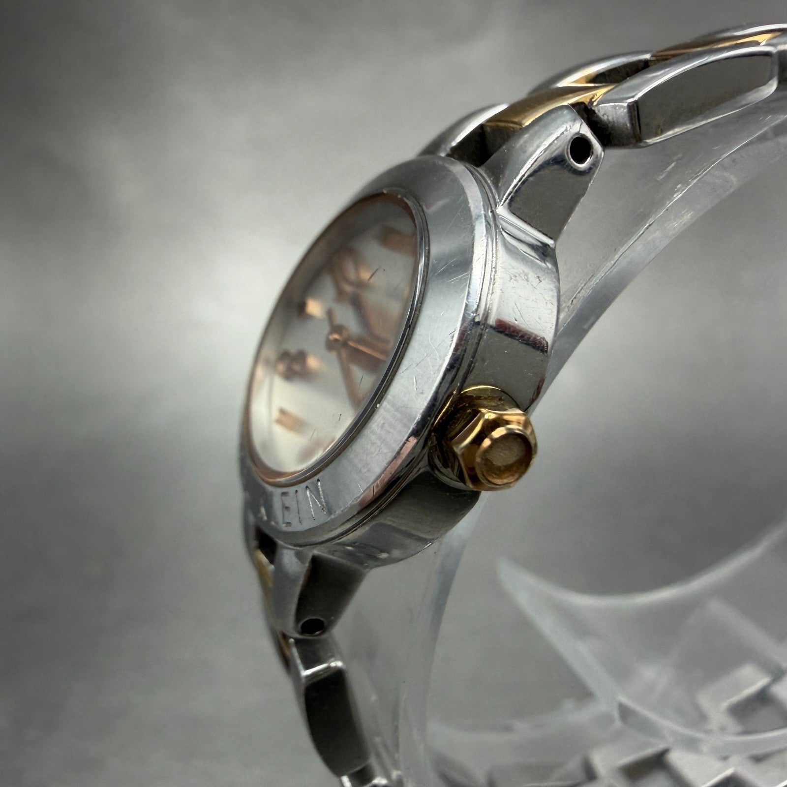 Seiko Michel Klein Watch Women 20mm White Dial Two Tone Round 1N01-K970 New Batt2