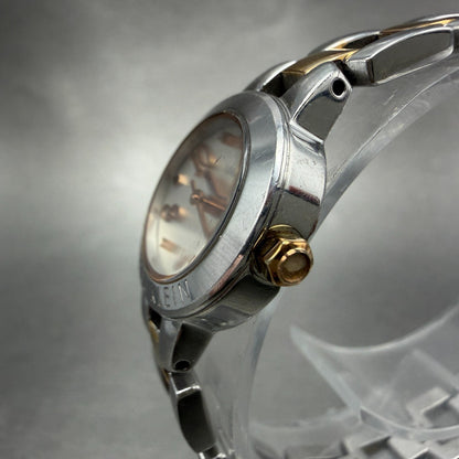 Seiko Michel Klein Watch Women 20mm White Dial Two Tone Round 1N01-K970 New Batt2