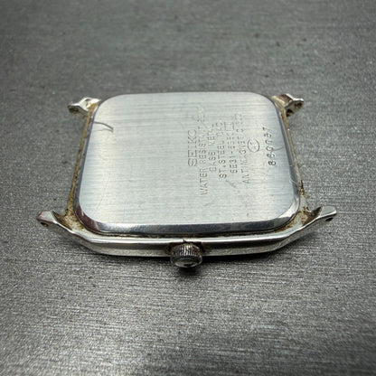 Seiko Spirit Tank Watch Men 27mm Silver Dial Silver Tone 5E31-5B50 PARTS11