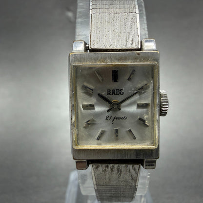 Rado Tank Watch Women 16mm Silver Dial Silver Tone Rectangle Manual Wind Runs0