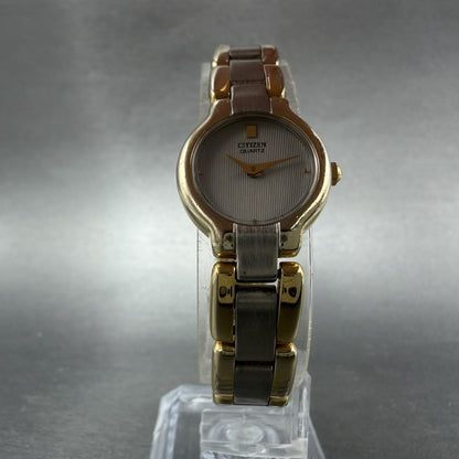 Citizen Watch Women 19mm Silver Dial Two Tone Round 5920-S76248 New Battery ABCD5