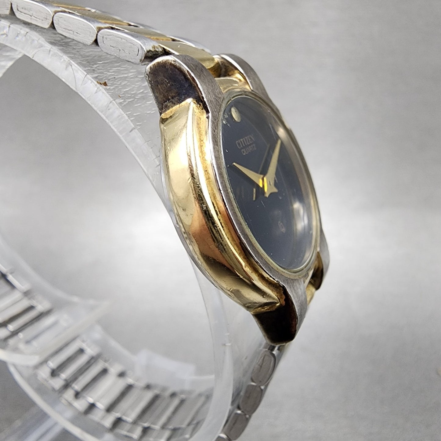 Citizen CQ Watch Women 23mm Black Dial Two Tone Round 3220K03755 New Battery3