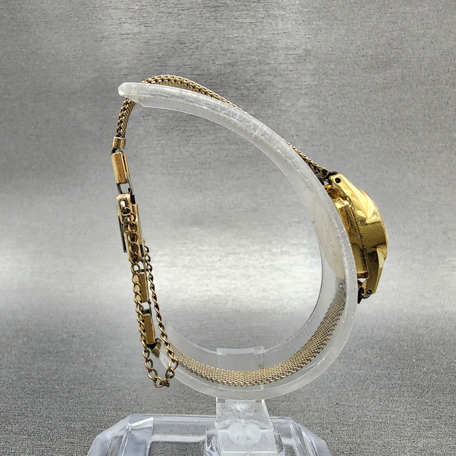 Seiko Watch Women 15mm White Dial Gold Plated Manual Wind Round 100180 Runs8
